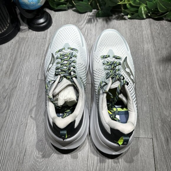 Men’s Saucony Guide 17 Running Shoes Cushion Size 11.5 US White Gray Green - Picture 5 of 9